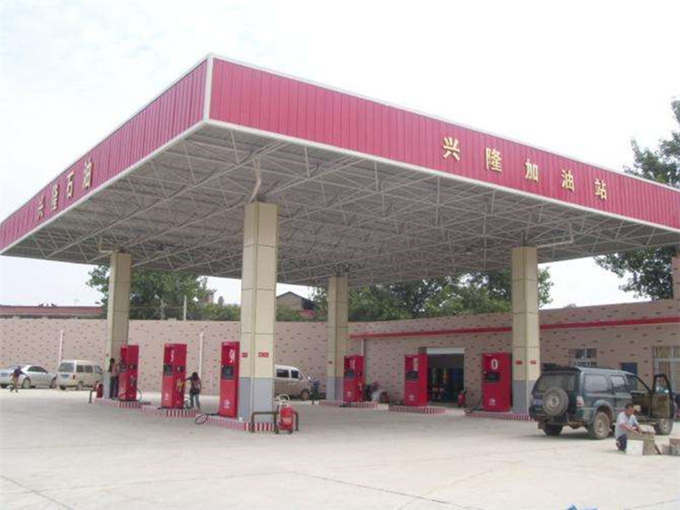 邢台加油站钢结构网架案例9